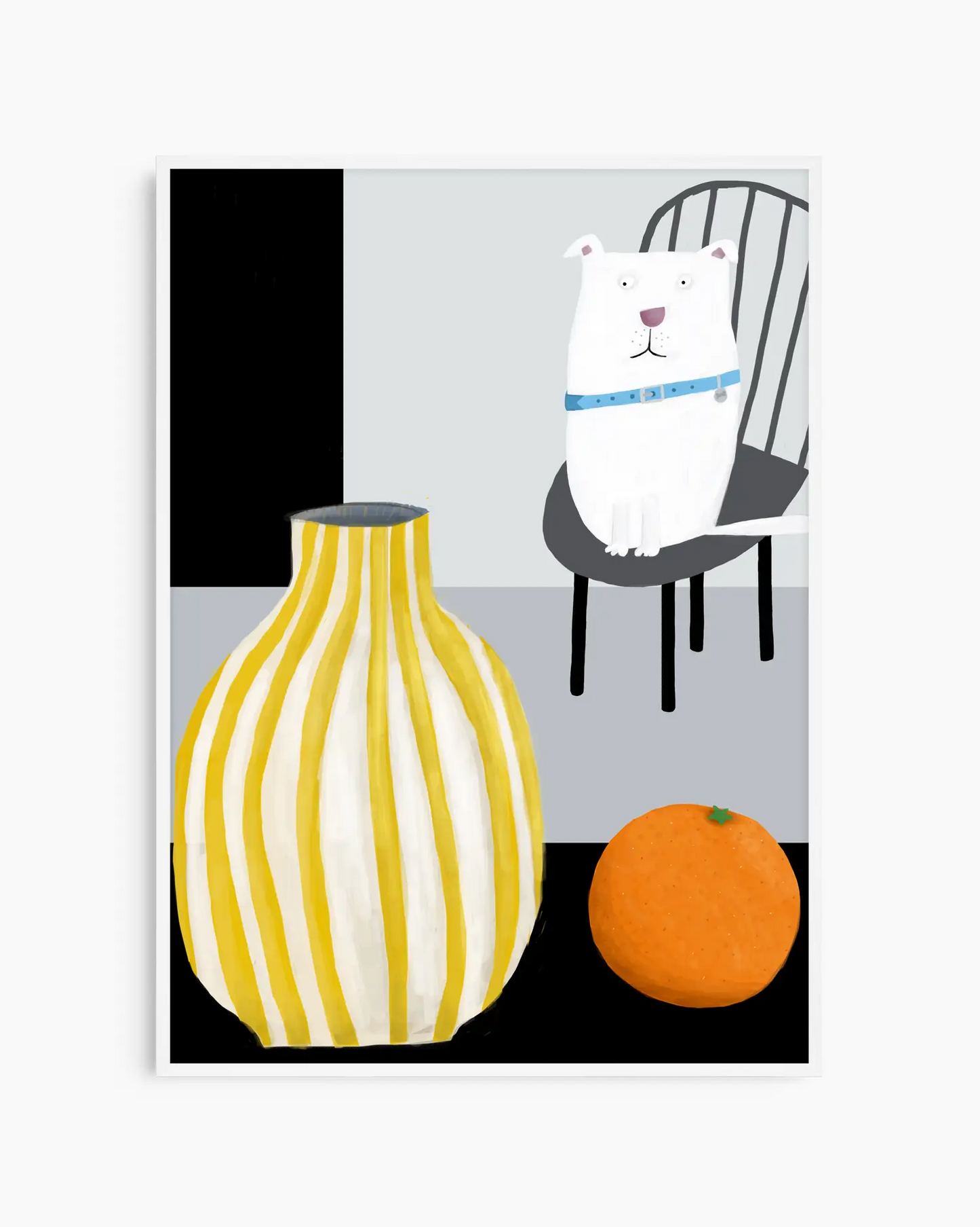 Hauska Valkoinen Koira Juliste