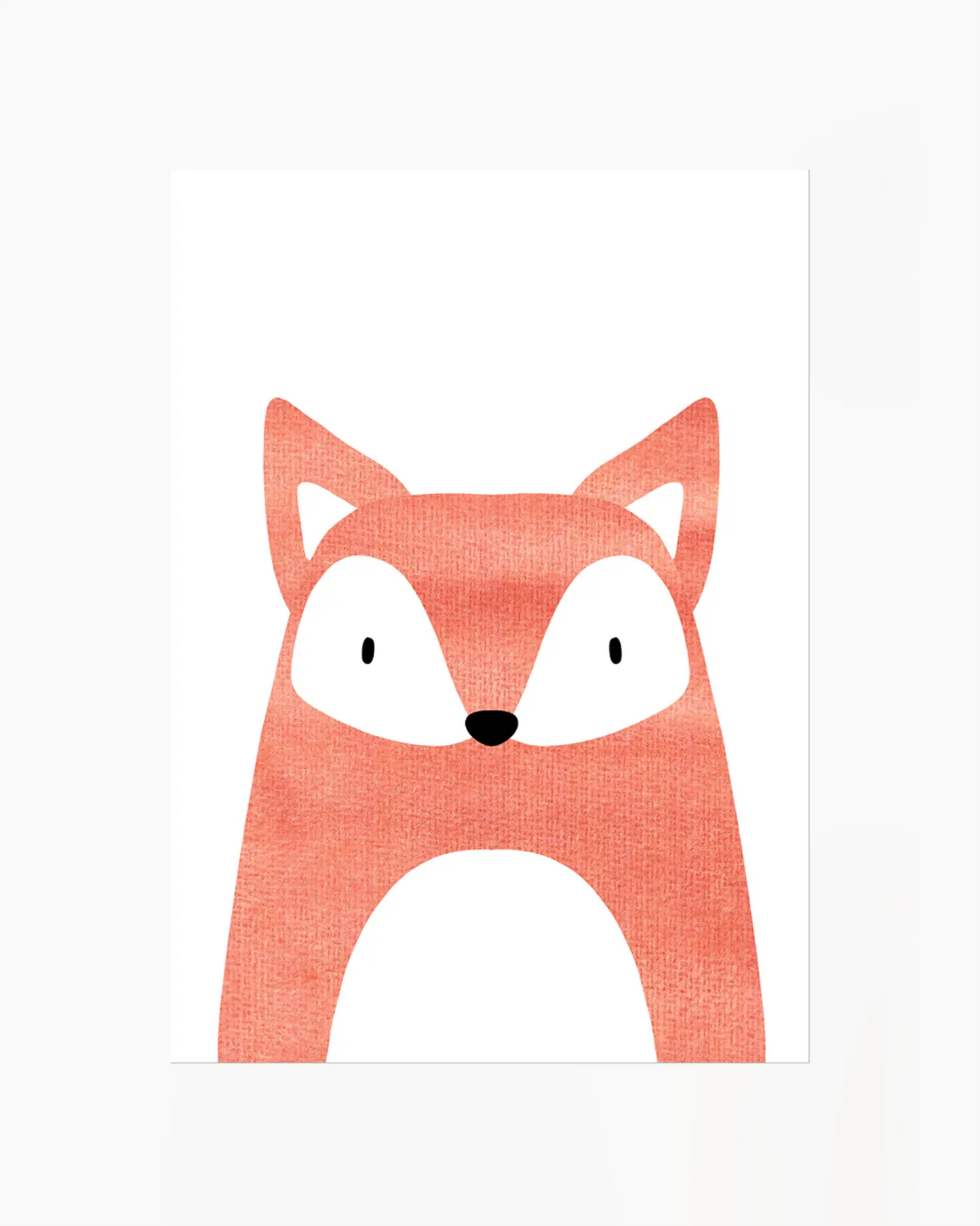 Cartoon fox face with a white background