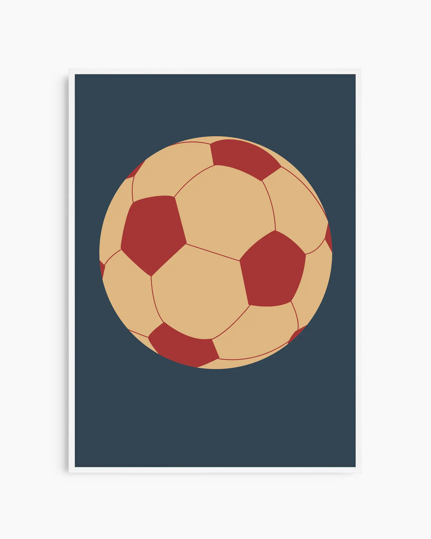 Illustration of a soccer ball on a dark blue background