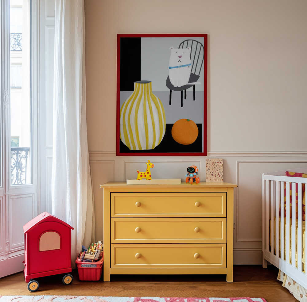 Hauska Valkoinen Koira Juliste