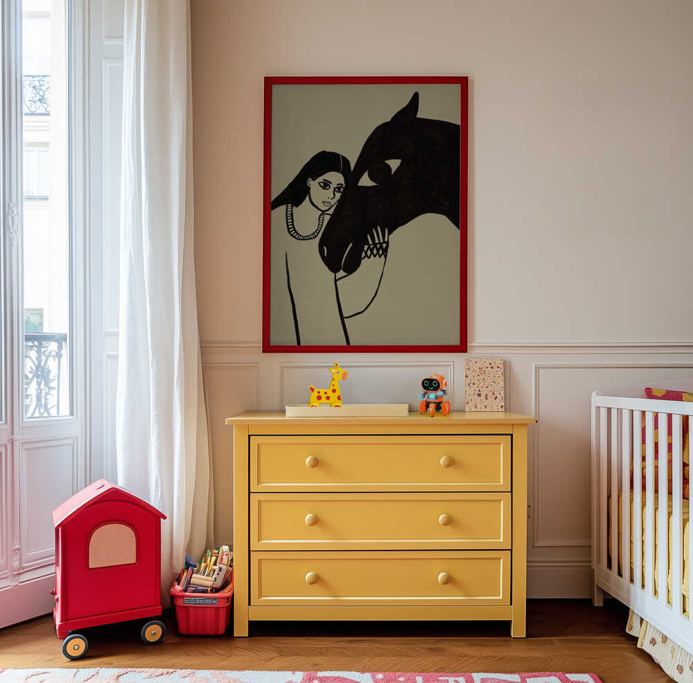 Nainen ja Hevonen Juliste