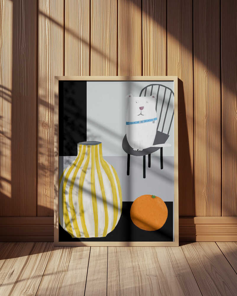 Hauska Valkoinen Koira Juliste