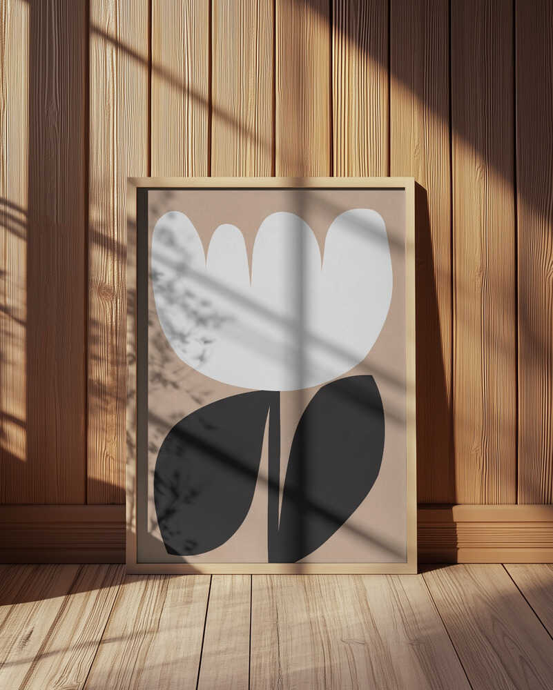 Monokrominen Kukka Juliste