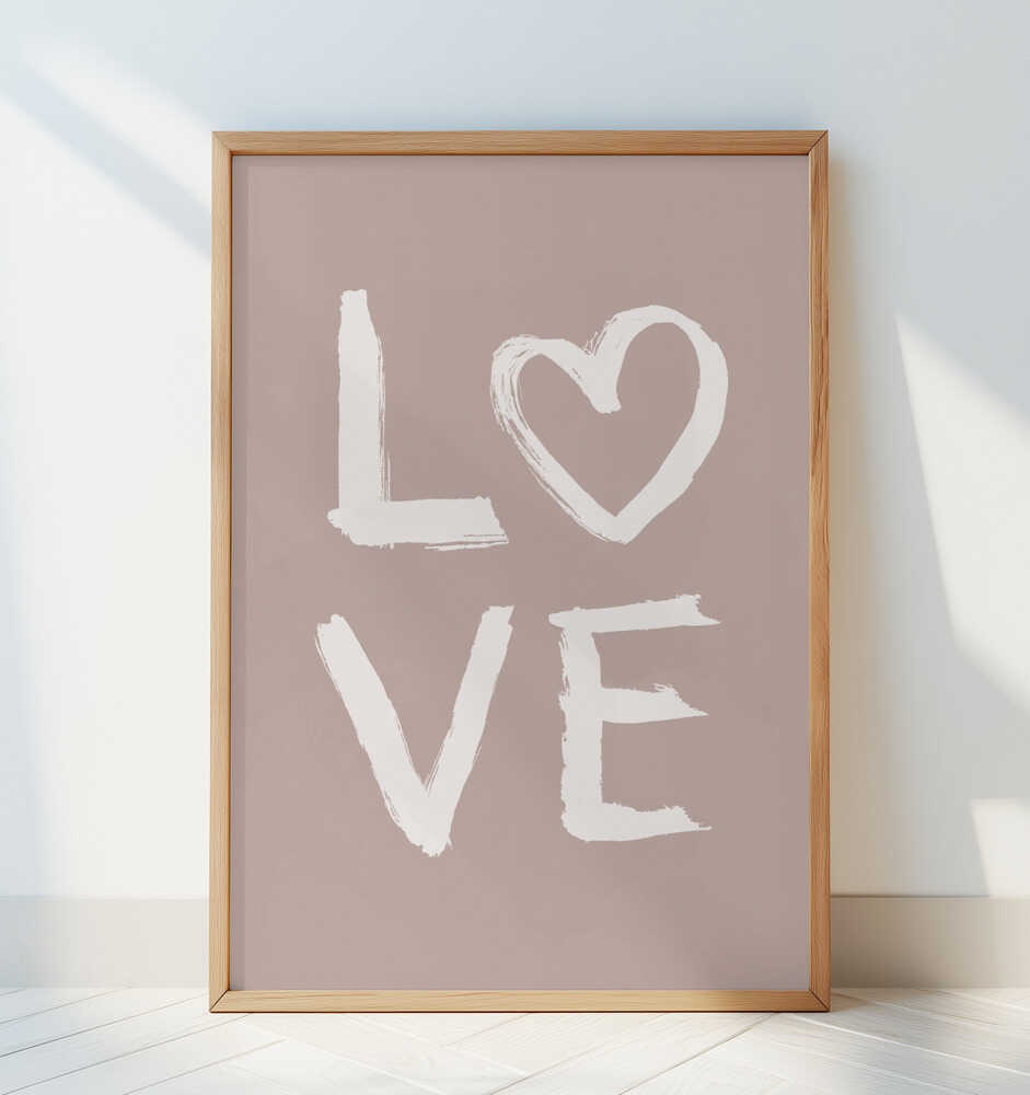 LOVE Vaaleanpunainen Juliste