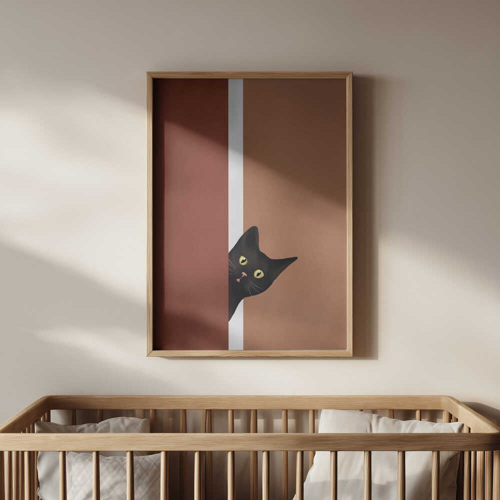 Utelias Musta Kissa Juliste