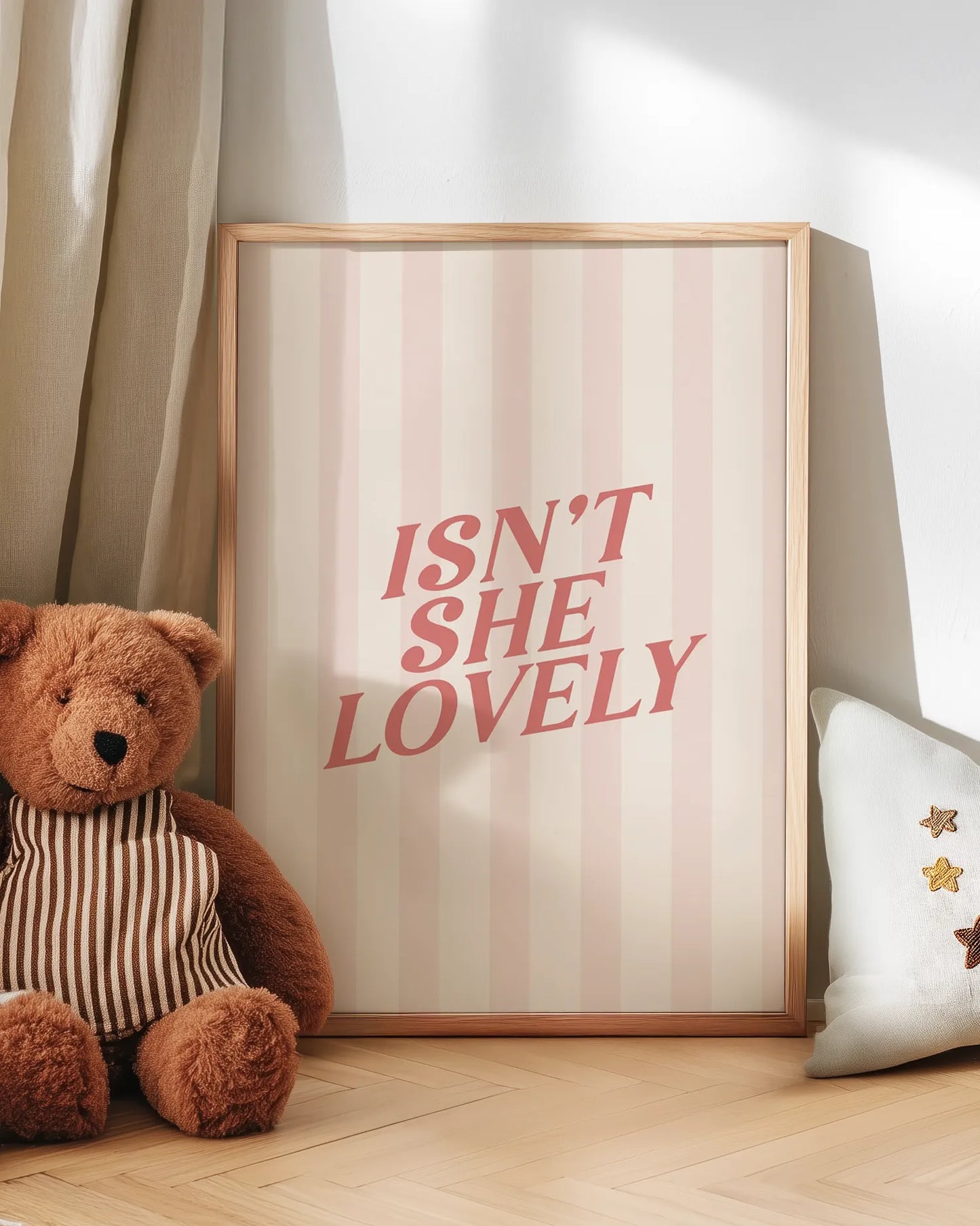 Mom, Mud & Monster Trucks Beige Juliste