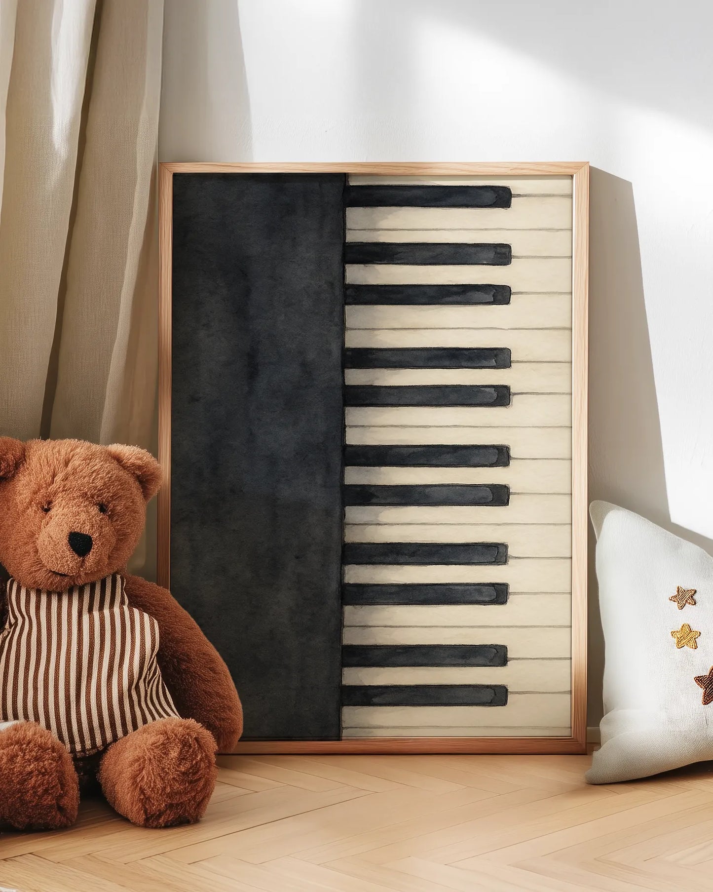 Mom, Mud & Monster Trucks Beige Juliste