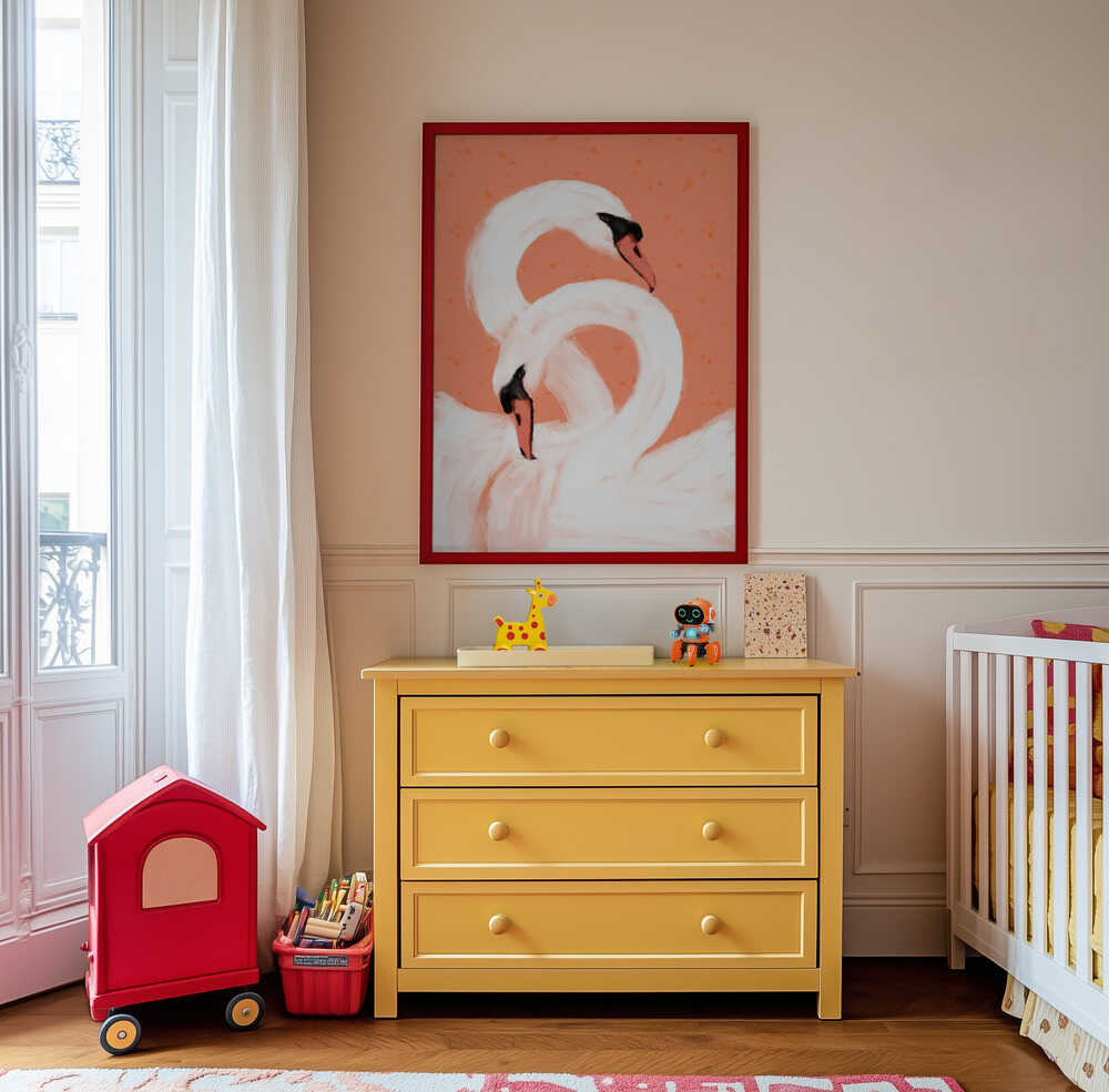 Elegantit joutsenet Juliste