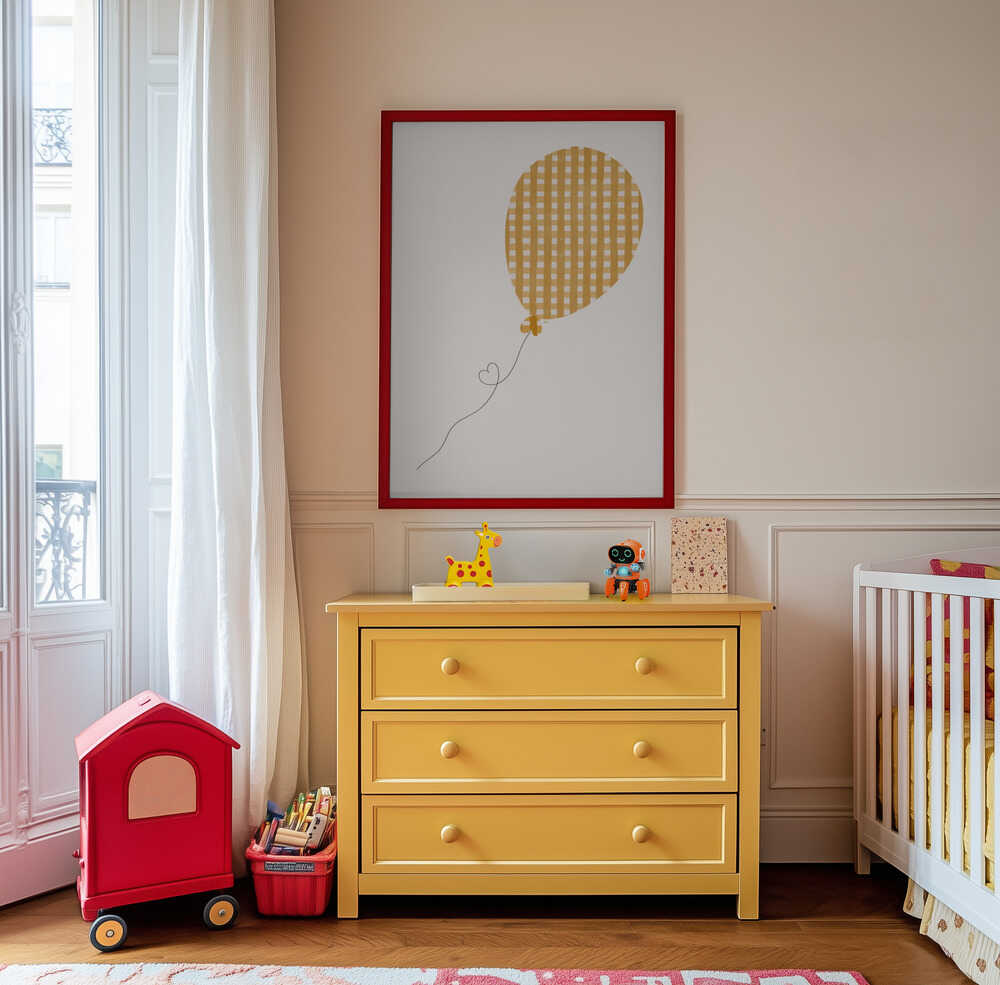 Keltainen Ilmapallo Juliste