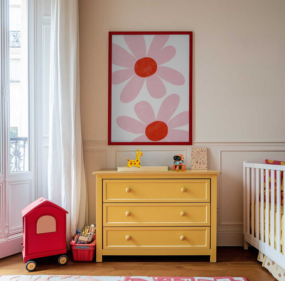 Vaaleanpunainen Kukka Juliste