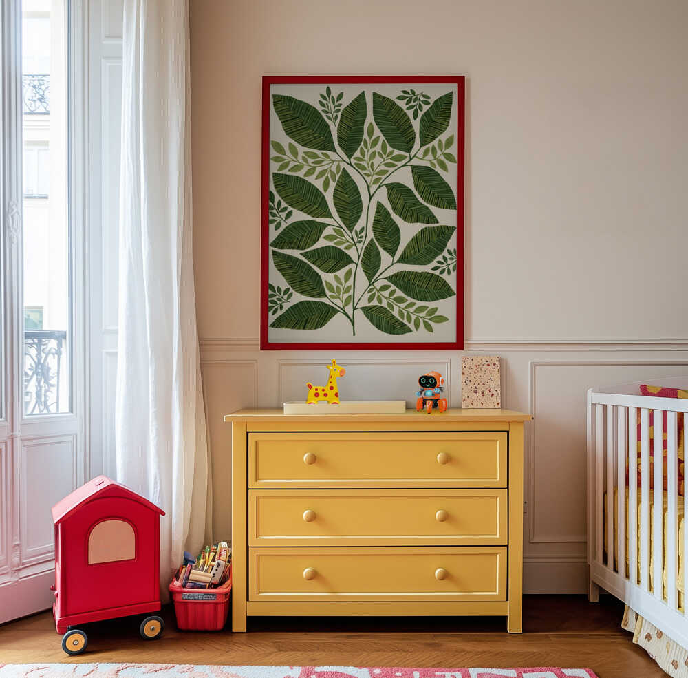 Raidalliset Lehdet Oksa Juliste