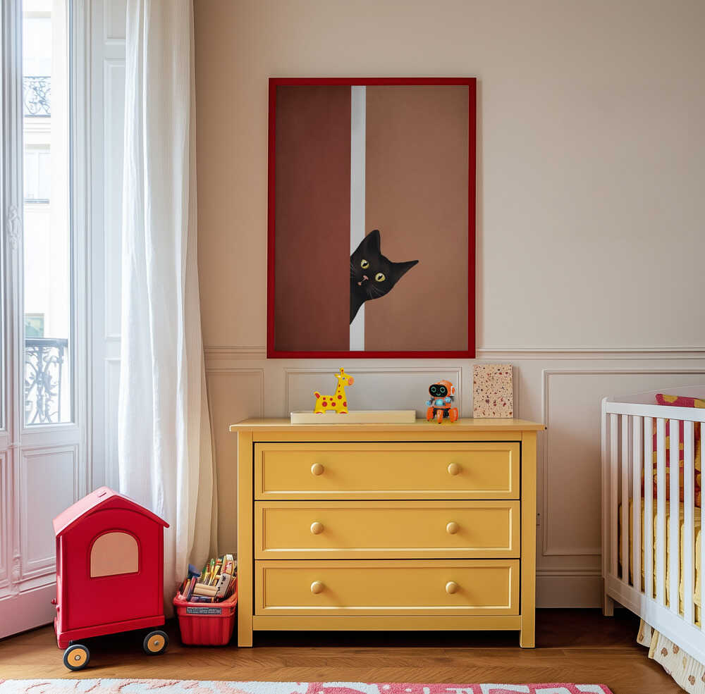 Utelias Musta Kissa Juliste