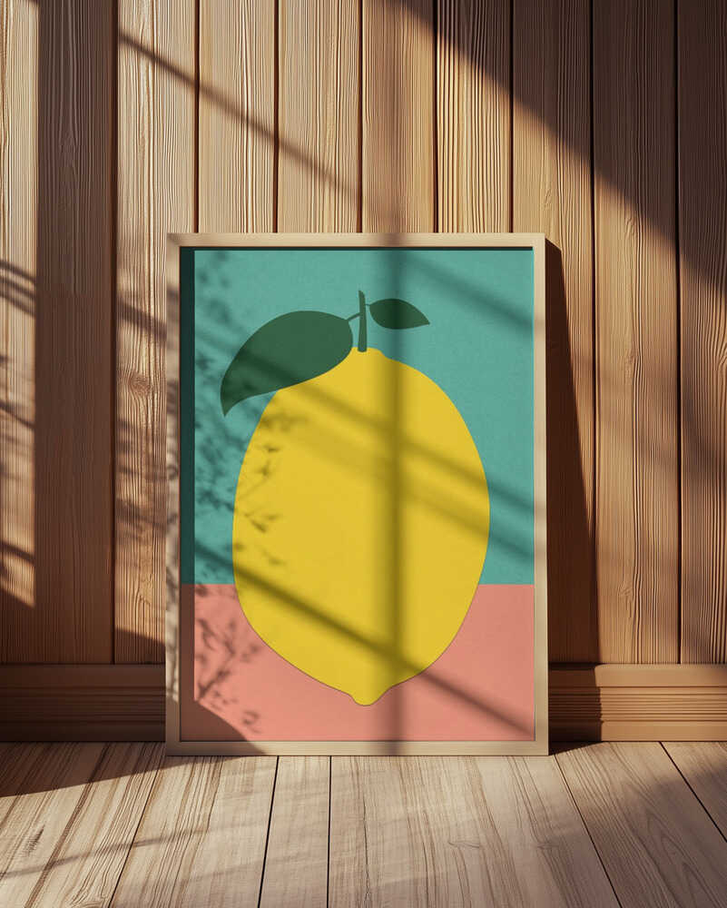 Sitruuna Kahdella Lehdellä Juliste