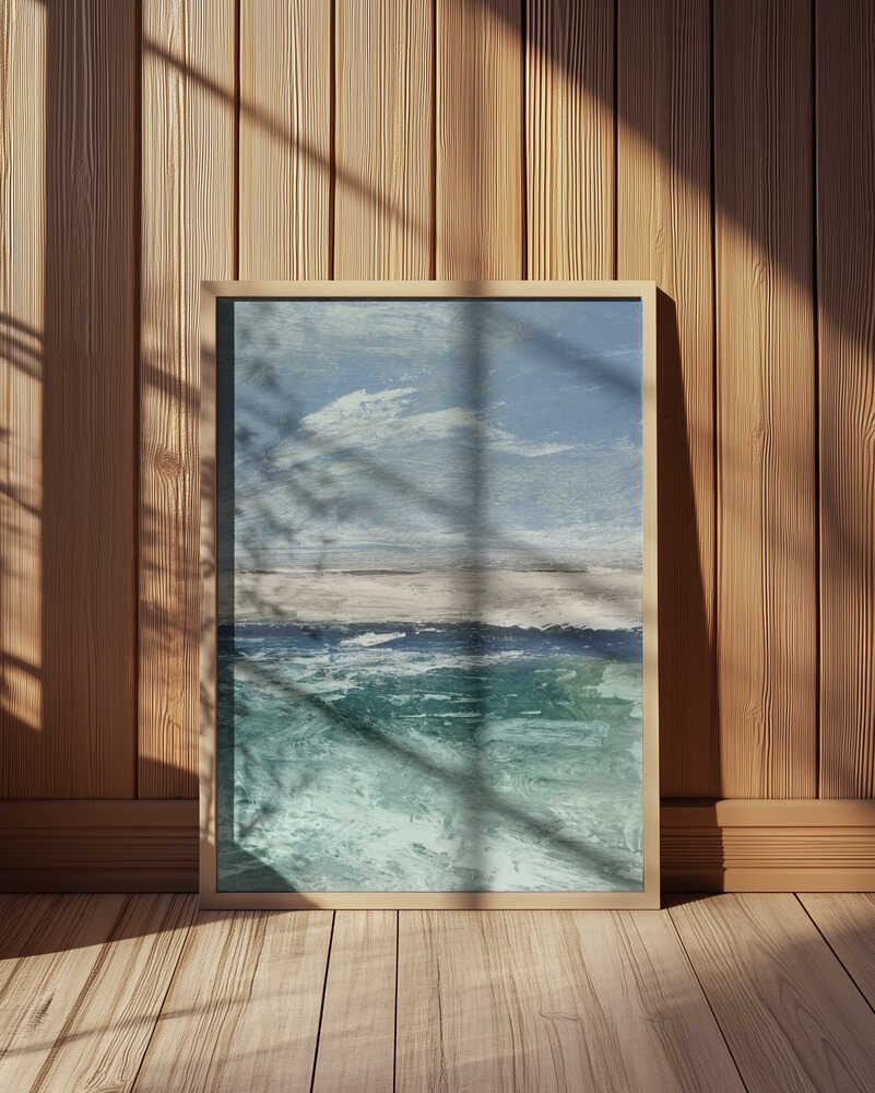 Abstract poster with blue and green colours 