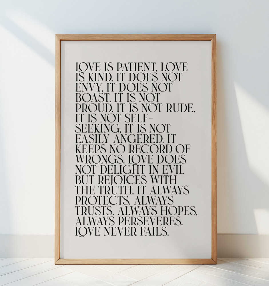 Rakkaus Ei Koskaan Petä Juliste