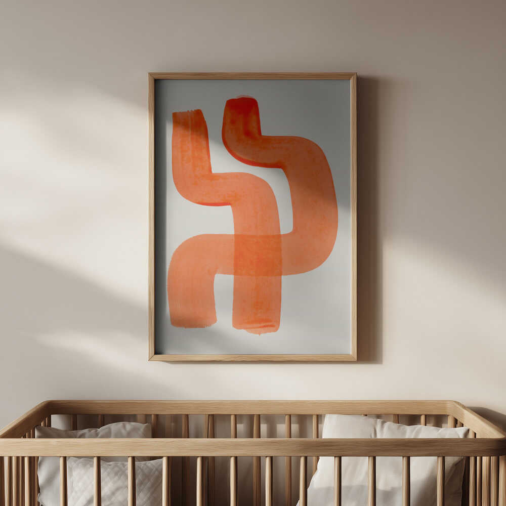 Simple yet expressive terracotta wall art, ideal for adding modern texture and warmth to a calm, neutral space.